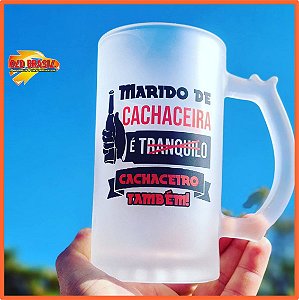 Caneca de Chopp 500 ml Fosca - Vidro - Personalizada (SUBLIMAÇÃO)