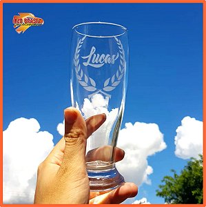 Tulipa de Chopp 320 ml - VIDRO- Personalizada (TRANSPARENTE)