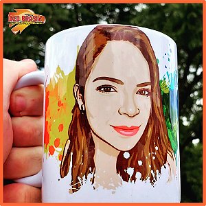 Caneca de Cerâmica 325ml - CARICATURA - SUBLIMAÇÃO