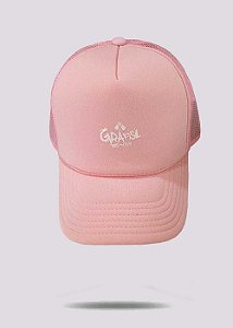 Boné aba curva trucker de espuma rosa BB