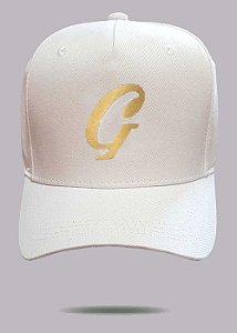 Boné Aba Curva Snapback  Branco G Dourado