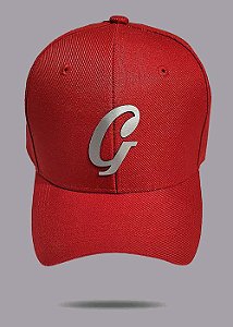 Boné Snapback Aba Curva 6 gomos Vermelho