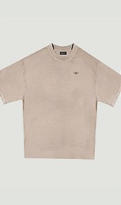 Camiseta Oversized Básica Areia