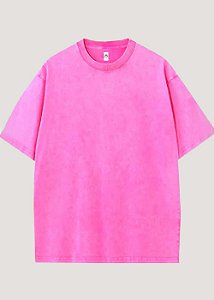 Camiseta Oversized Rosa Neon