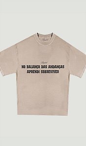Camiseta Oversized Areia