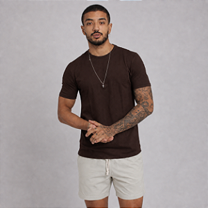 T-shirt Basic - Marrom