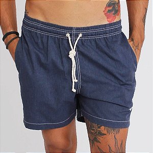 Short Linen - Azul Jeans