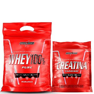 SUPER WHEY 100% 900G + CREATINA MONOHIDRATADA 1KG - INTEGRALMEDICA