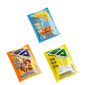 TASTY WHEY 3W 3X34g ADAPTOGEN - 1 DOCE DE LEITE- 1 ORIGINAL - 1 CHOCOMALTINE