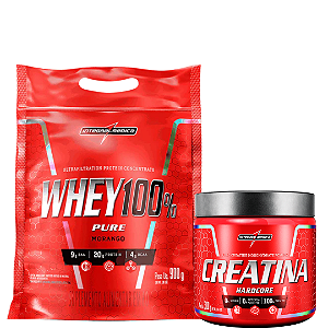 WHEY 100% 900G REFIL + CREATINA 300G - INTEGRALMÉDICA