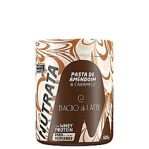 PASTA DE AMENDOIM BACIO DI LATTE 600G - CARAMELO SALGADO - NUTRATA