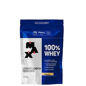 100% WHEY REFIL 900G - MAX TITANIUM