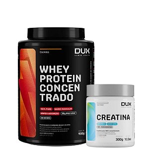 WHEY PROTEIN CONCENTRADO 900G DUX HUMAN HEALTH + CREATINA 300G 100% pura