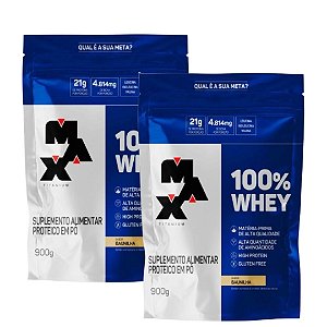 WHEY 100% (2X900G) REFIL - MAX TITANIUM