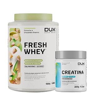 FRESH WHEY 3W 900G - CREATINA 300G 100% PURA - DUX HUMAN HEALTH