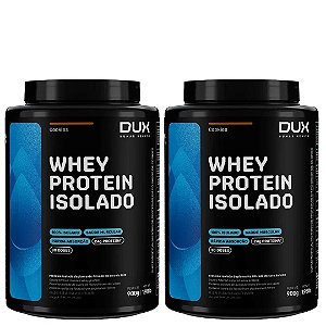 WHEY PROTEIN ISOLADO 2x900g = 1.8kg - DUX human health