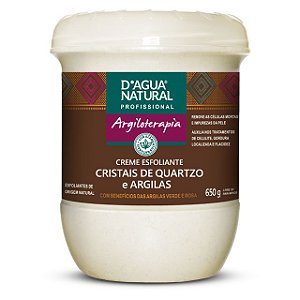 Creme Esfoliante CRISTAIS DE QUARTZO E ARGILAS 650g D'Agua Natural