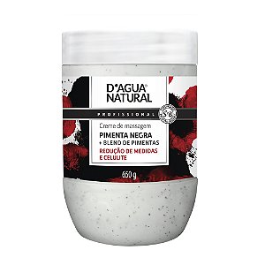 Kit Creme Pimenta Negra 650g + Gel Redutor 750g D'Agua Natural -  DistribelaShop