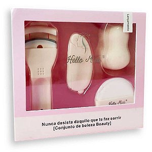 Kit Conjunto De Beleza Beauty Hello Mini 4 Itens