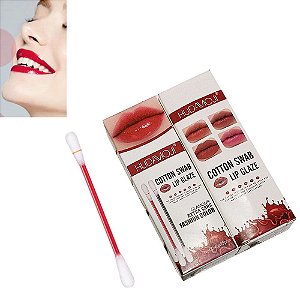 Batom Cotonete Lipi Tint Tatoo Lipstick: 12 unidades - 3 Cores Sortidas Trend TikTok