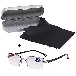 Óculos Anti Raio Azul Unissex Descanso Leitura Computador + Estojo + Flanela de Limpeza