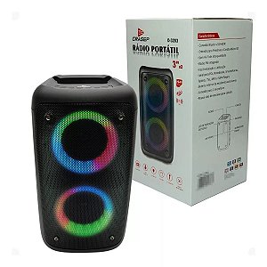 Caixa De Som Bluetooth Amplificada Portatil Usb P2 Fm 3203