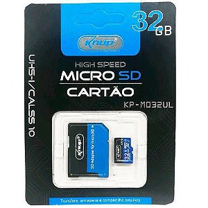 CARTÃO DE MEMÓRIA KNUP / LEBOSS MODELO KP-M032UL 32GB HIGH SPEED