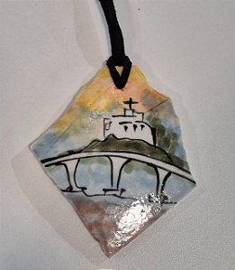 Cerâmica -  Colar Icone - Convento da Penha
