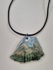 Cerâmica -  Colar  Icone - Frade e Freira