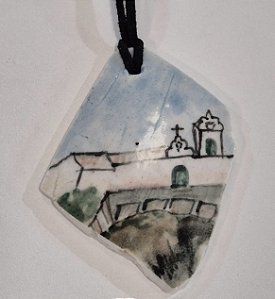 Cerâmica -  Colar  Icone -  Capela Santa Luzia