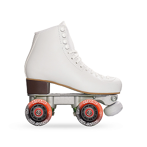 Patins Xtreme Branco c/ Roda Laranja e Preta