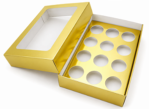 Caixa para 12 Brigadeiros 20x13x4 - Pct com 10 Unidades