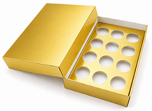 Caixa para 12 Brigadeiros 20x13x4 - Pct com 10 Unidades