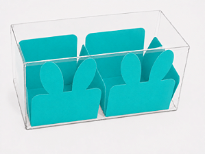 Caixa Clean 2 Doces com Forminha de Orelinha Páscoa Cores - 10 unidades