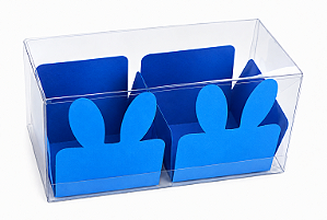 Caixa Clean 2 Doces com Forminha de Orelinha Páscoa Cores - 10 unidades