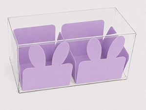 Caixa Clean 2 Doces com Forminha de Orelinha Páscoa Cores - 10 unidades