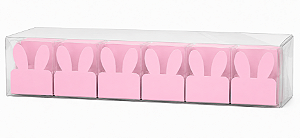 Caixa Clean 6 Doces com Forminha de Orelinha Páscoa Cores - 10 unidades
