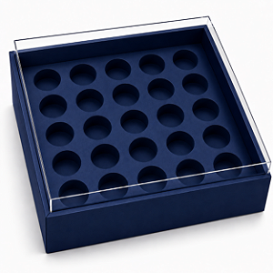 Caixa com Berço para 25 Brigadeiros 20x20x4,5 - Pct com 10 Unidades