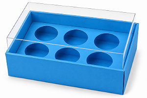 Caixa com Berço para 6 Brigadeiros 12x8x4,5 - Pct com 10 Unidades