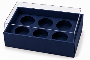 Caixa com Berço para 6 Brigadeiros 12x8x4,5 - Pct com 10 Unidades