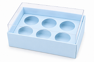 Caixa com Berço para 6 Brigadeiros 12x8x4,5 - Pct com 10 Unidades