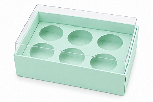Caixa com Berço para 6 Brigadeiros 12x8x4,5 - Pct com 10 Unidades