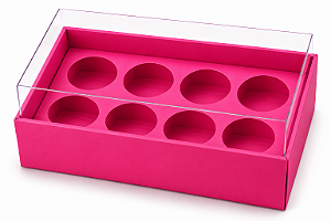 Caixa com Berço para 8 Brigadeiros 16x9x4,5 - Pct com 10 Unidades