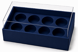 Caixa com Berço para 8 Brigadeiros 16x9x4,5 - Pct com 10 Unidades