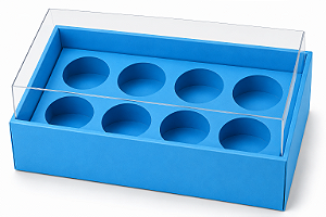 Caixa com Berço para 8 Brigadeiros 16x9x4,5 - Pct com 10 Unidades