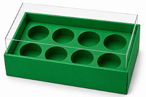 Caixa com Berço para 8 Brigadeiros 16x9x4,5 - Pct com 10 Unidades