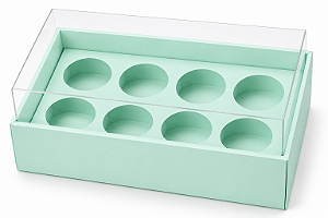 Caixa com Berço para 8 Brigadeiros 16x9x4,5 - Pct com 10 Unidades