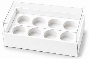 Caixa com Berço para 8 Brigadeiros 16x9x4,5 - Pct com 10 Unidades