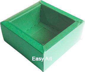 Caixa para 4 Brigadeiros / 01 Brownie - Borda Larga - Pct com 10 Unidades