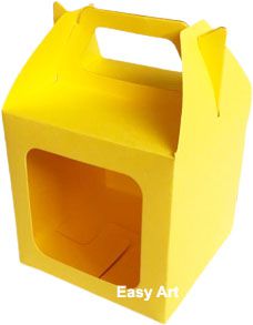 Caixa Maleta 10x10x10 Amarelo - Pct com 10 Unidades
